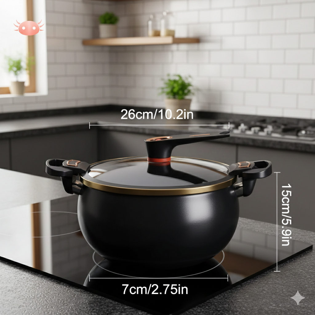 Olla Chubby Versátil Antiadherente 7L (Inducción y Gas)