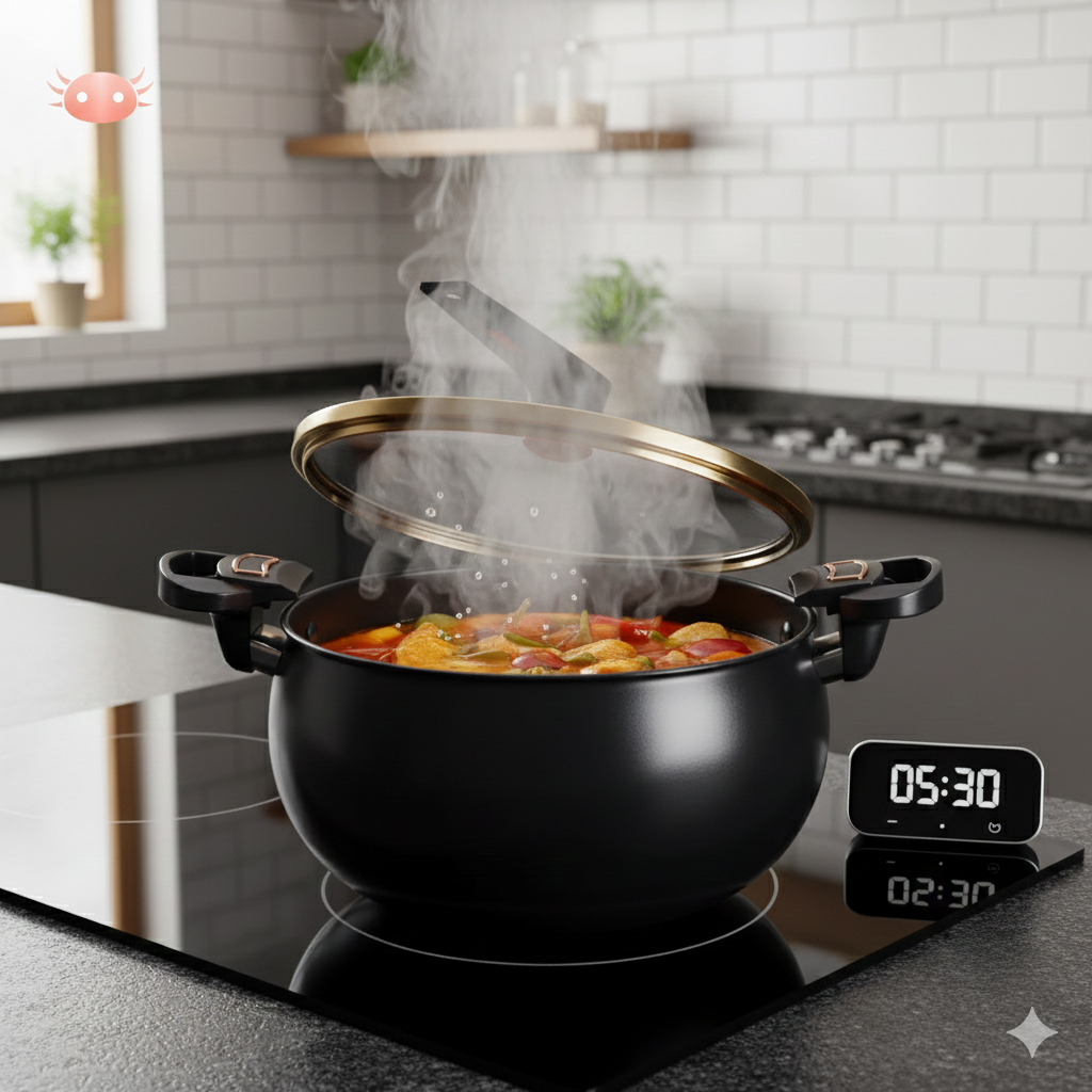 Olla Chubby Versátil Antiadherente 7L (Inducción y Gas)